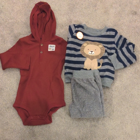 Carter's Other - Brave Little One Baby Outfit Set - Red and Blue